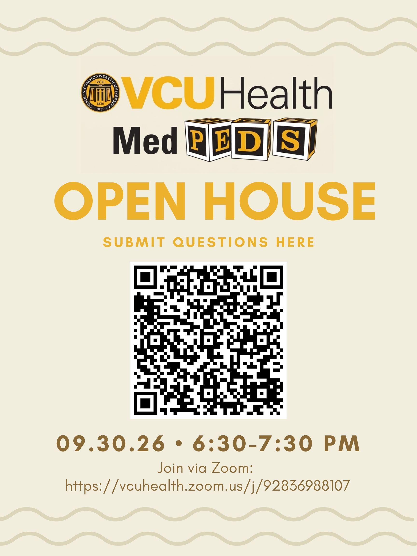 information about the VCU Med-Peds Open House